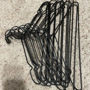 16 Black Metal Hangers